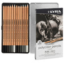 White Smoke Lyra Rembrandt Polycolor  Metal Box 12 pcs - grey tones Pencils