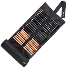 White Smoke Lyra Rembrandt Sketching Set 24 pcs in Nylon Roll Pencils