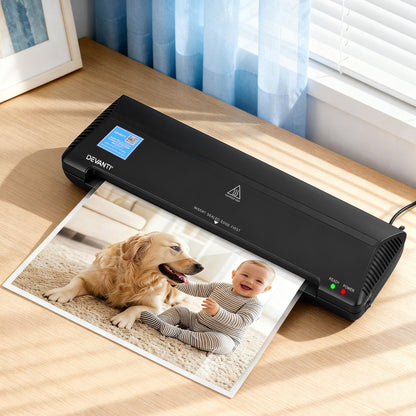 Bisque Devanti A3 Laminator Machine, Hot & Cold Thermal Fast Lamination Anti-Jam Laminator for Office School Home Document Photo Card Handmade A3 A4 A5 A6, Black Home & Garden > Home Office Accessories > Laminators