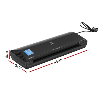 White Smoke Devanti A3 Laminator Machine, Hot & Cold Thermal Fast Lamination Anti-Jam Laminator for Office School Home Document Photo Card Handmade A3 A4 A5 A6, Black Home & Garden > Home Office Accessories > Laminators