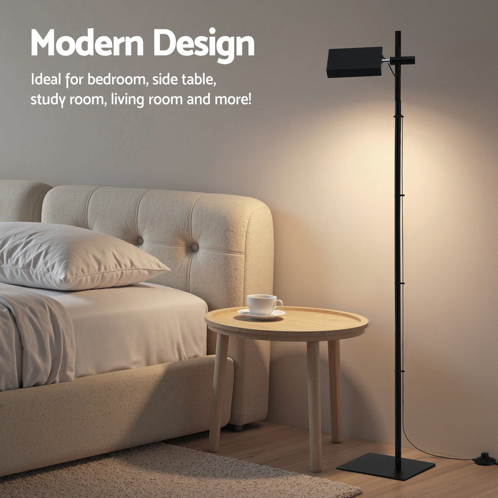 Light Slate Gray Artiss LED Floor Lamp, Modern Reading Lamp 360~ Rotating Adjustable Light Head,12W Standing Lamp for Living Room, Bedroom Office Home & Garden > Lighting > Floor Lamps