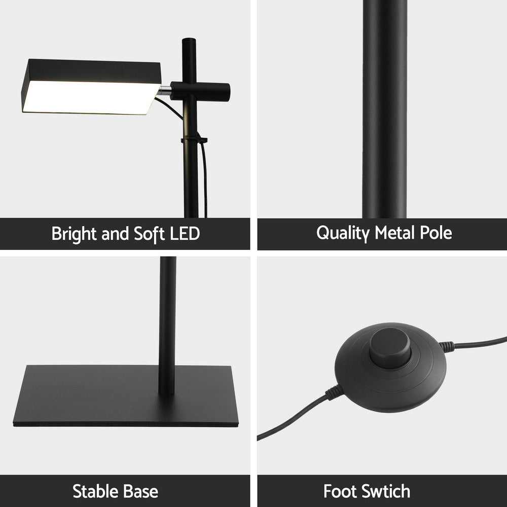 Lavender Artiss LED Floor Lamp, Modern Reading Lamp 360~ Rotating Adjustable Light Head,12W Standing Lamp for Living Room, Bedroom Office Home & Garden > Lighting > Floor Lamps