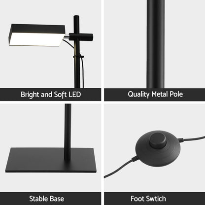 Lavender Artiss LED Floor Lamp, Modern Reading Lamp 360~ Rotating Adjustable Light Head,12W Standing Lamp for Living Room, Bedroom Office Home & Garden > Lighting > Floor Lamps