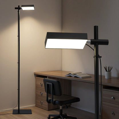 Dim Gray Artiss LED Floor Lamp, Modern Reading Lamp 360~ Rotating Adjustable Light Head,12W Standing Lamp for Living Room, Bedroom Office Home & Garden > Lighting > Floor Lamps