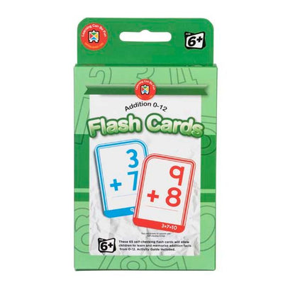 Dark Sea Green Learning Can Be Fun Flash Cards, Addition 0-12 Classroom Supplies