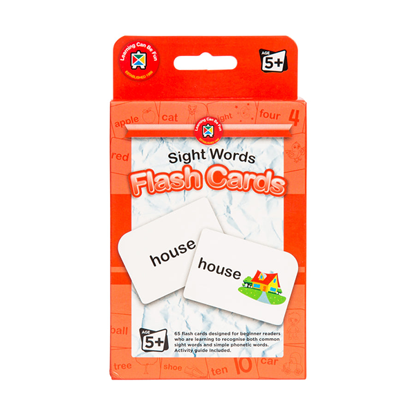 White Smoke Learning Can Be Fun Flash Cards - Sight Words Classroom Supplies