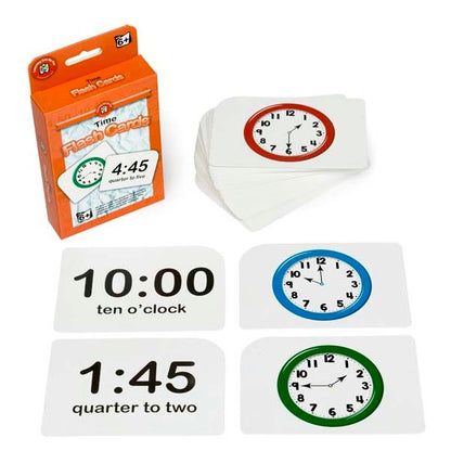 White Smoke Learning Can Be Fun Flash Cards - Time Classroom Supplies