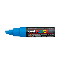 White Smoke Posca PC 8K Bold Chisel Tip Paint Marker, Light Blue Paint Markers
