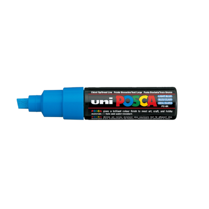 White Smoke Posca PC 8K Bold Chisel Tip Paint Marker, Light Blue Paint Markers
