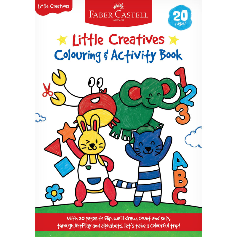 Firebrick Faber Castell Little Creatives Colouring & Activity Book, 20 Pages Playing & Learning