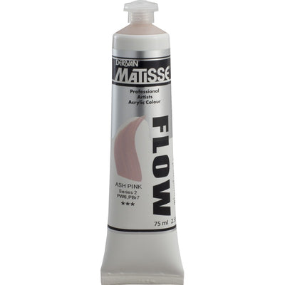 White Smoke Derivan Matisse Flow Acrylic Paint, S2, 75ml, Ash Pink Acrylic Paints