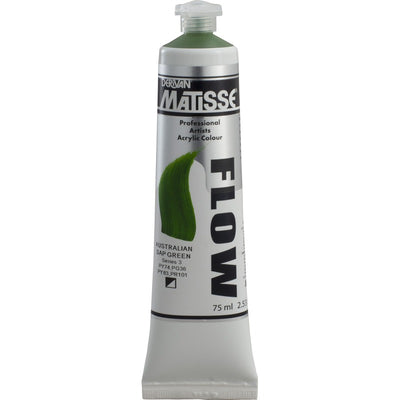 White Smoke Derivan Matisse Flow Acrylic Paint, S3, 75ml, Australian Sap Green Acrylic Paints