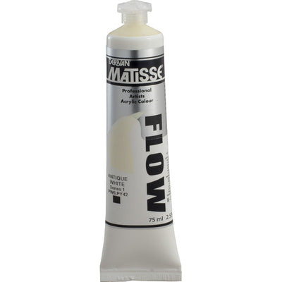 White Smoke Derivan Matisse Flow Acrylic Paint, S1, 75ml, Antique White Acrylic Paints