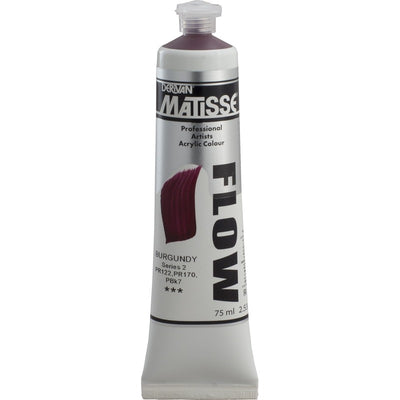 White Smoke Derivan Matisse Flow Acrylic Paint, S2, 75ml, Burgundy Acrylic Paints