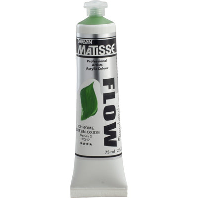 White Smoke Derivan Matisse Flow Acrylic Paint, S2, 75ml, Chromium Green Oxide Acrylic Paints