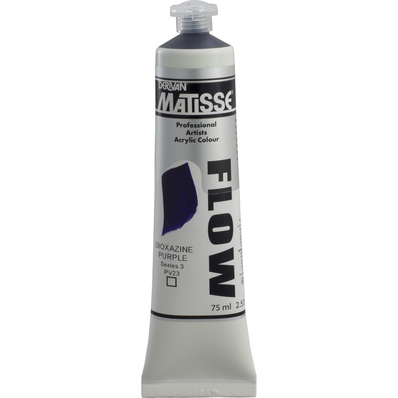 White Smoke Derivan Matisse Flow Acrylic Paint, S3, 75ml, Dioxide Purple Acrylic Paints