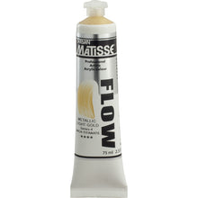 White Smoke Derivan Matisse Flow Acrylic Paint, S4, 75ml, Metallic Light Gold Acrylic Paints