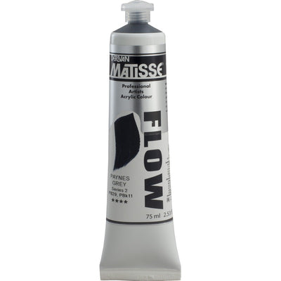 White Smoke Derivan Matisse Flow Acrylic Paint, S2, 75ml, Paynes Grey Acrylic Paints