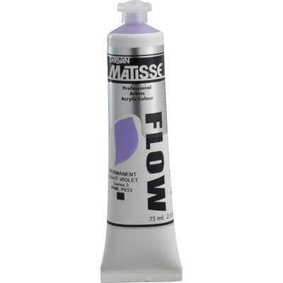 White Smoke Derivan Matisse Flow Acrylic Paint, S2, 75ml, Permanent Light Violet Acrylic Paints