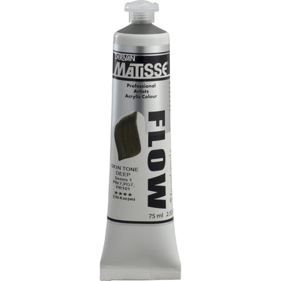 White Smoke Derivan Matisse Flow Acrylic Paint, S1, 75ml, Skin Tone deep Acrylic Paints