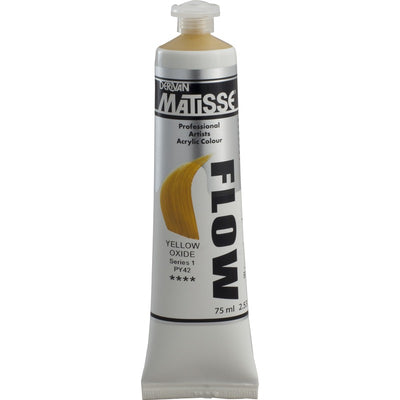 White Smoke Derivan Matisse Flow Acrylic Paint, S1, 75ml, Yellow Oxide Acrylic Paints