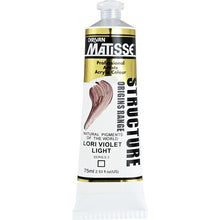 White Smoke Derivan Matisse Structure Acrylic Paint, S3, 75ml, Lori Violet Light Acrylic Paints