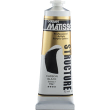 White Smoke Derivan Matisse Structure Acrylic Paint, S1, 75ml, Carbon Black Acrylic Paints