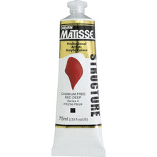 White Smoke Derivan Matisse Structure Acrylic Paint, S4, 75ml, Cadmium Free Red Deep Acrylic Paints