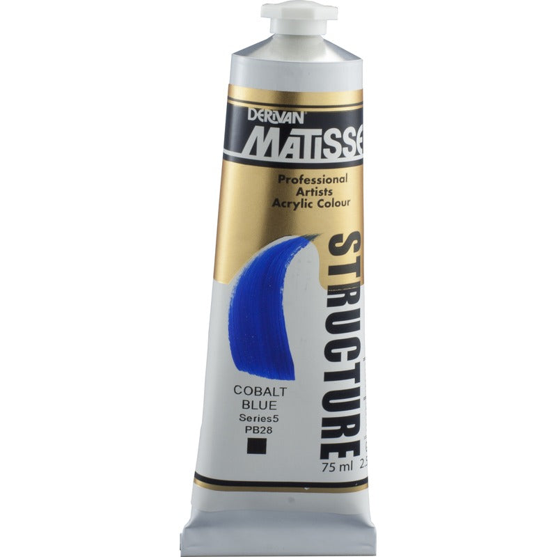 White Smoke Derivan Matisse Structure Acrylic Paint, S5, 75ml, Cobalt Blue Acrylic Paints