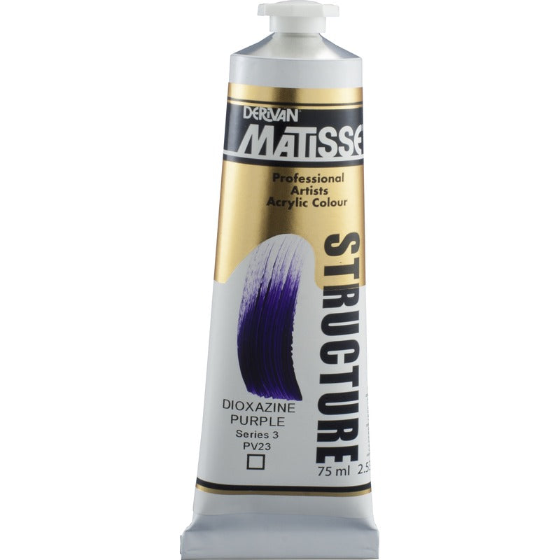 White Smoke Derivan Matisse Structure Acrylic Paint, S3, 75ml, Dioxide Purple Acrylic Paints