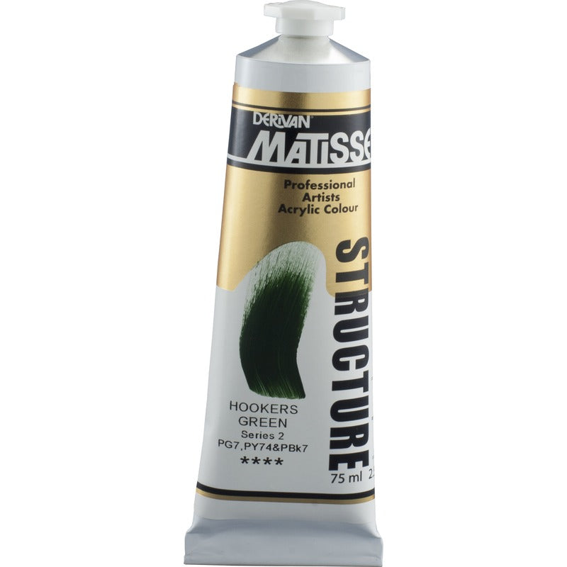 White Smoke Derivan Matisse Structure Acrylic Paint, S2, 75ml, Hookers Green Acrylic Paints