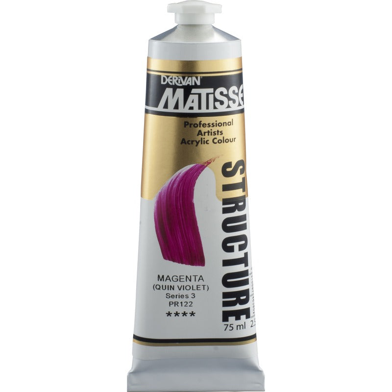 White Smoke Derivan Matisse Structure Acrylic Paint, S3, 75ml, Magenta Acrylic Paints