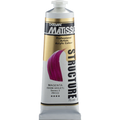 White Smoke Derivan Matisse Structure Acrylic Paint, S3, 75ml, Magenta Acrylic Paints