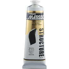 White Smoke Derivan Matisse Structure Acrylic Paint, S1, 75ml, Mars Black Acrylic Paints