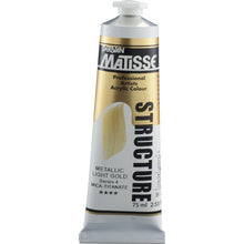 White Smoke Derivan Matisse Structure Acrylic Paint, S4, 75ml, Light Gold Acrylic Paints