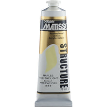 White Smoke Derivan Matisse Structure Acrylic Paint, S1, 75ml, Naples Yellow Light Acrylic Paints