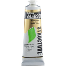 White Smoke Derivan Matisse Structure Acrylic Paint, S2, 75ml, Permanent Green Light Acrylic Paints
