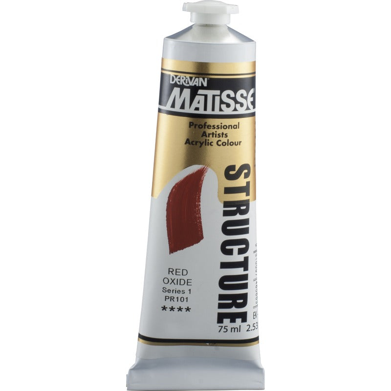 White Smoke Derivan Matisse Structure Acrylic Paint, S1, 75ml, Red Oxide Acrylic Paints
