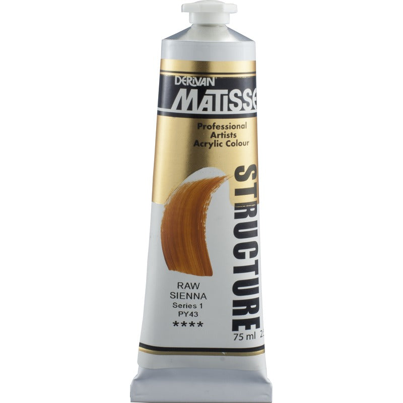 White Smoke Derivan Matisse Structure Acrylic Paint, S1, 75ml, Raw Sienna Acrylic Paints