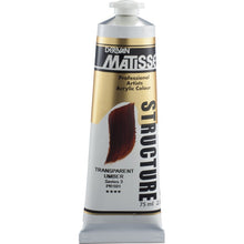 White Smoke Derivan Matisse Structure Acrylic Paint, S3, 75ml, Transparent Umber Acrylic Paints