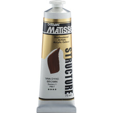 White Smoke Derivan Matisse Structure Acrylic Paint, S1, 75ml, Van Dyke Brown Acrylic Paints