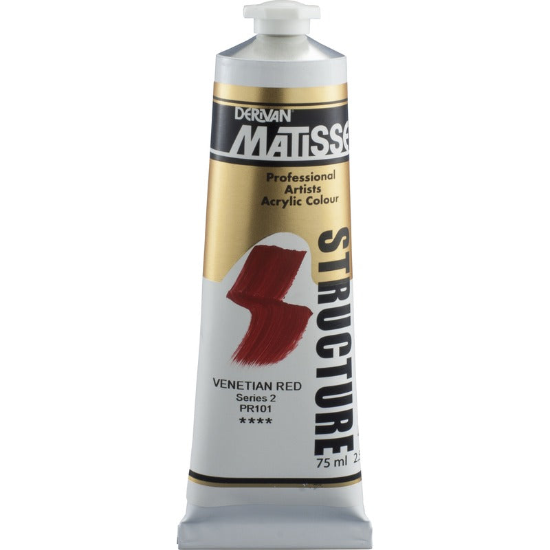 White Smoke Derivan Matisse Structure Acrylic Paint, S2, 75ml, Venetian Red Acrylic Paints