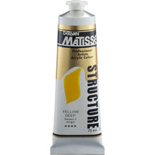 White Smoke Derivan Matisse Structure Acrylic Paint, S2, 75ml, Yellow deep Acrylic Paints