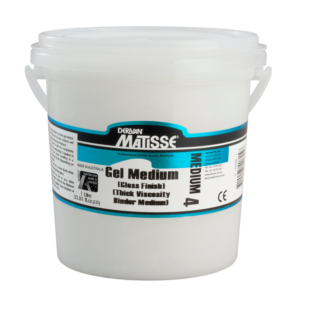 White Smoke Derivan Matisse Gel Medium, 1Lt Mediums