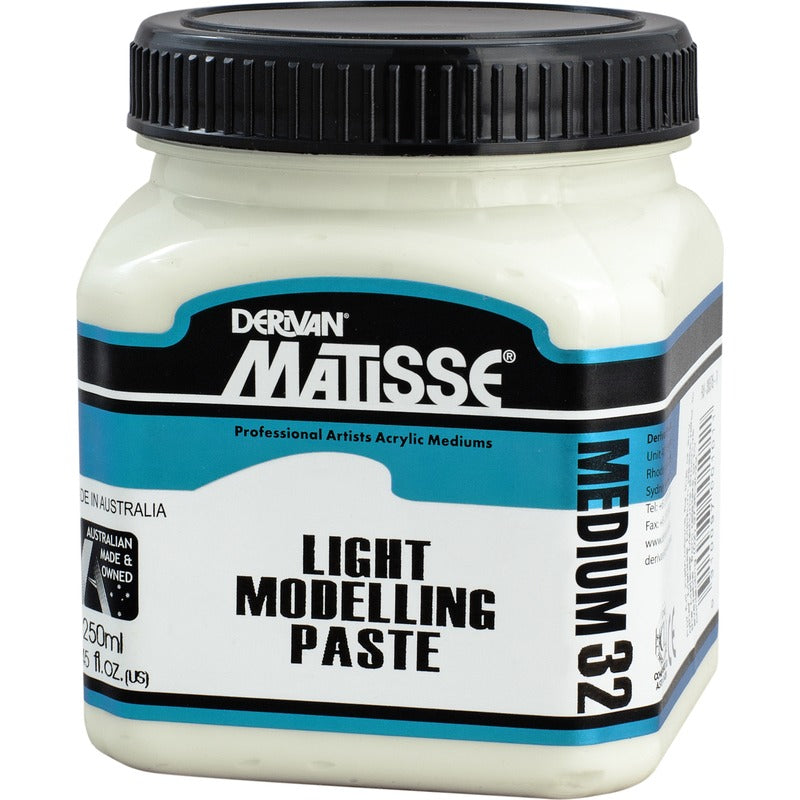 White Smoke Derivan Matisse Light Modelling Paste, 250ml Mediums