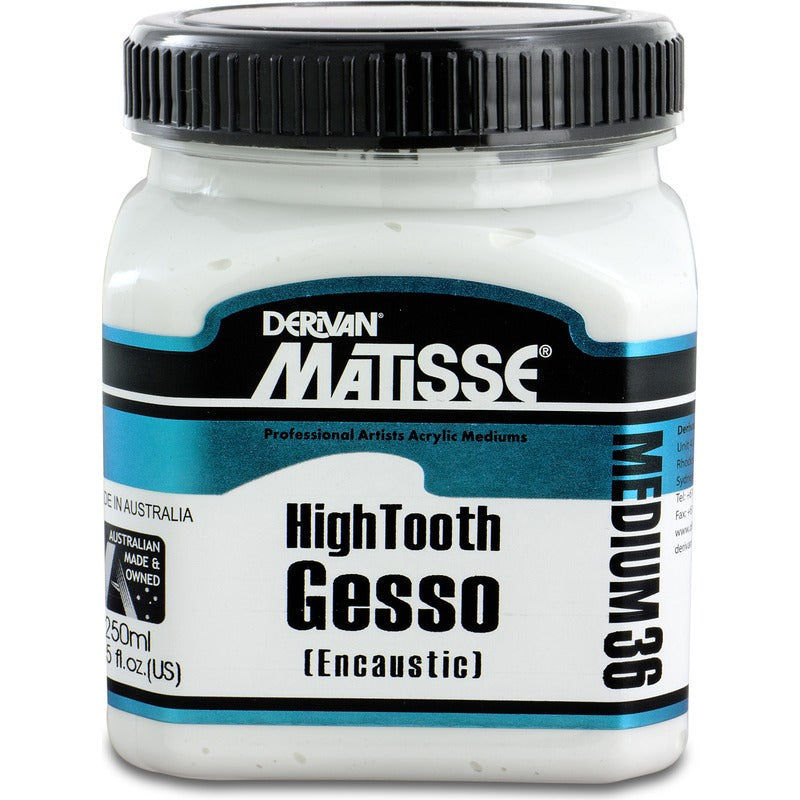 Lavender Derivan Matisse High Tooth White Gesso, 250ml Acrylic Gesso and Surface Preparation