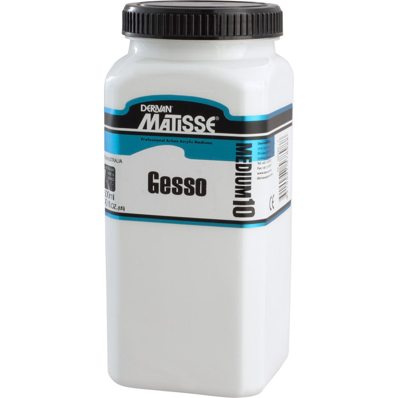 Gray Derivan Matisse White Gesso, 500ml Acrylic Gesso and Surface Preparation