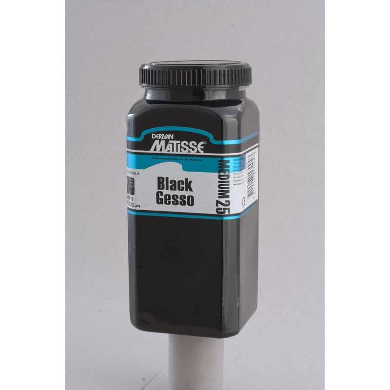 Gray Derivan Matisse Black Gesso, 500ml Acrylic Gesso and Surface Preparation
