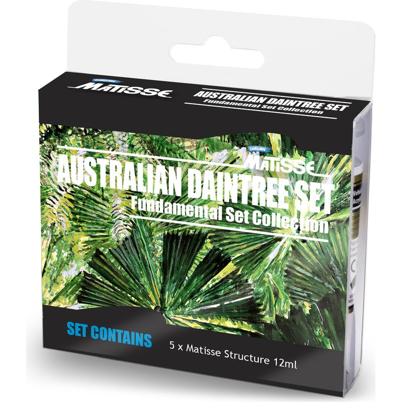 Dark Slate Gray Derivan Matisse Structure Daintree Rainforest Set, 5x75ml Acrylic Paints