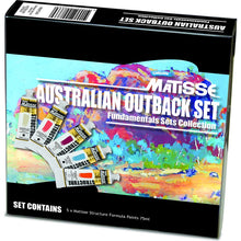 Black Derivan Matisse Structure, Australian Outback Set, 5x75ml Acrylic Paints